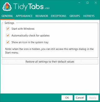 TidyTabs standard1.19.1