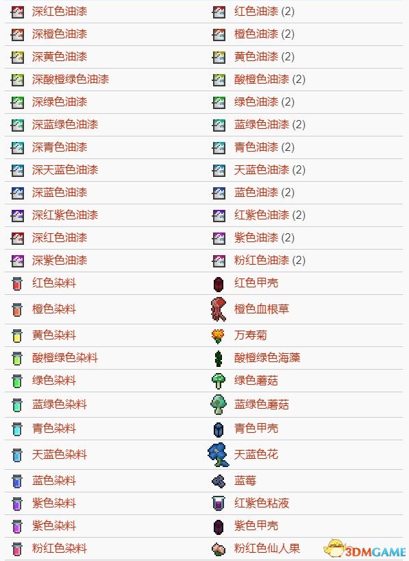 《泰拉瑞亚》图文上手指南 物品合成列表 1.4新增内容