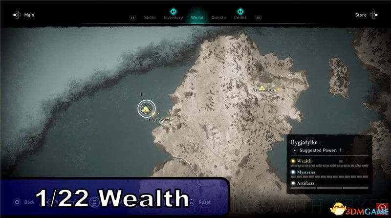 《刺客信条：英灵殿》全收集图文攻略 全财富神秘传说文物装备技能等收集品位置