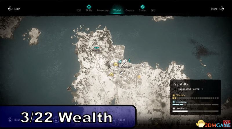 《刺客信条：英灵殿》全收集图文攻略 全财富神秘传说文物装备技能等收集品位置