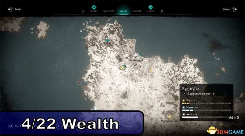 《刺客信条：英灵殿》全收集图文攻略 全财富神秘传说文物装备技能等收集品位置