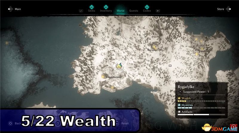 《刺客信条：英灵殿》全收集图文攻略 全财富神秘传说文物装备技能等收集品位置