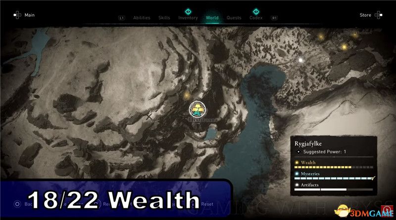 《刺客信条：英灵殿》全收集图文攻略 全财富神秘传说文物装备技能等收集品位置