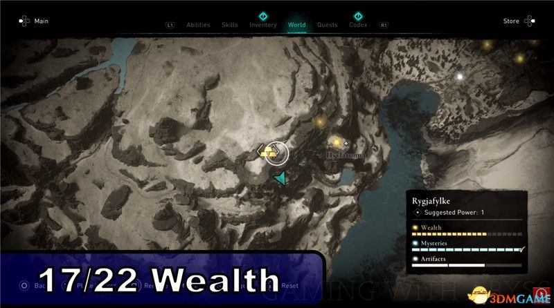 《刺客信条：英灵殿》全收集图文攻略 全财富神秘传说文物装备技能等收集品位置