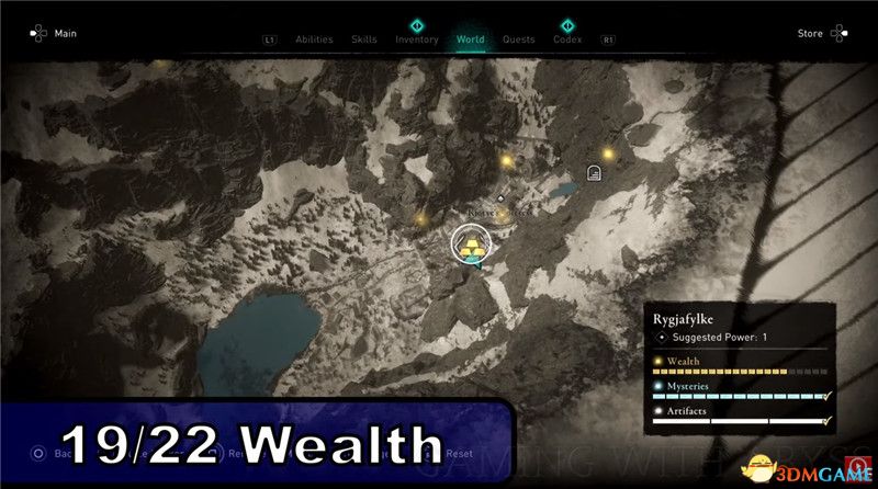 《刺客信条：英灵殿》全收集图文攻略 全财富神秘传说文物装备技能等收集品位置