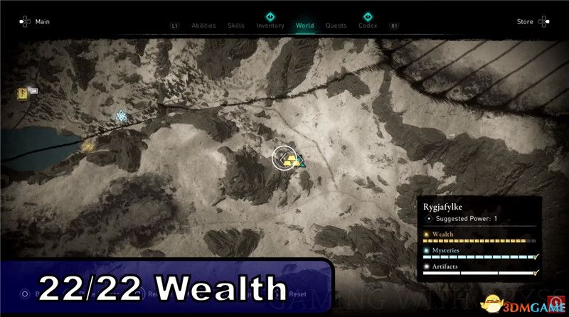 《刺客信条：英灵殿》全收集图文攻略 全财富神秘传说文物装备技能等收集品位置