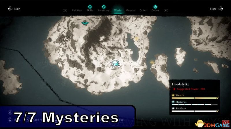 《刺客信条：英灵殿》全收集图文攻略 全财富神秘传说文物装备技能等收集品位置