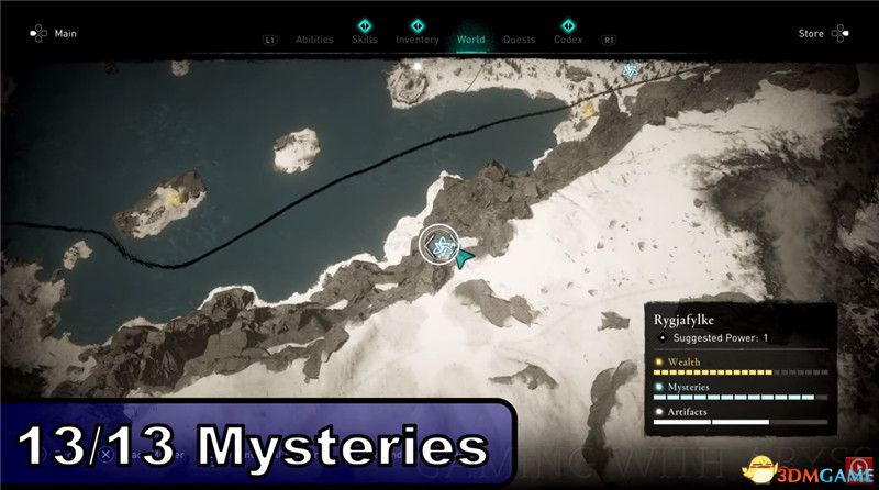 《刺客信条：英灵殿》全收集图文攻略 全财富神秘传说文物装备技能等收集品位置