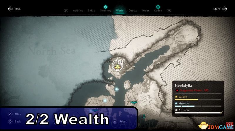 《刺客信条：英灵殿》全收集图文攻略 全财富神秘传说文物装备技能等收集品位置