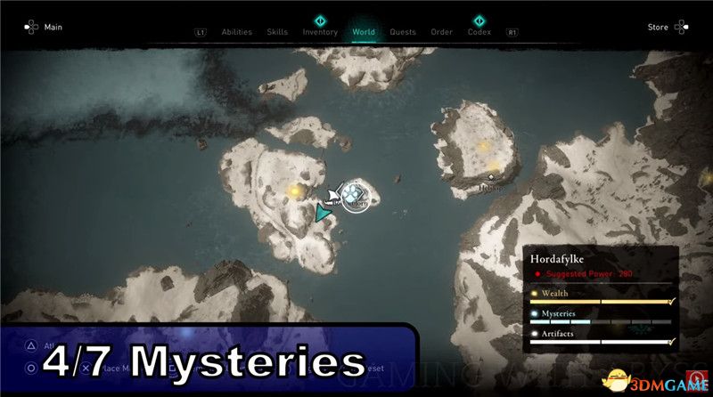 《刺客信条：英灵殿》全收集图文攻略 全财富神秘传说文物装备技能等收集品位置