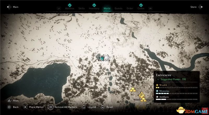 《刺客信条：英灵殿》全收集图文攻略 全财富神秘传说文物装备技能等收集品位置