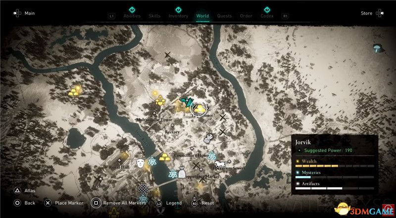 《刺客信条：英灵殿》全收集图文攻略 全财富神秘传说文物装备技能等收集品位置