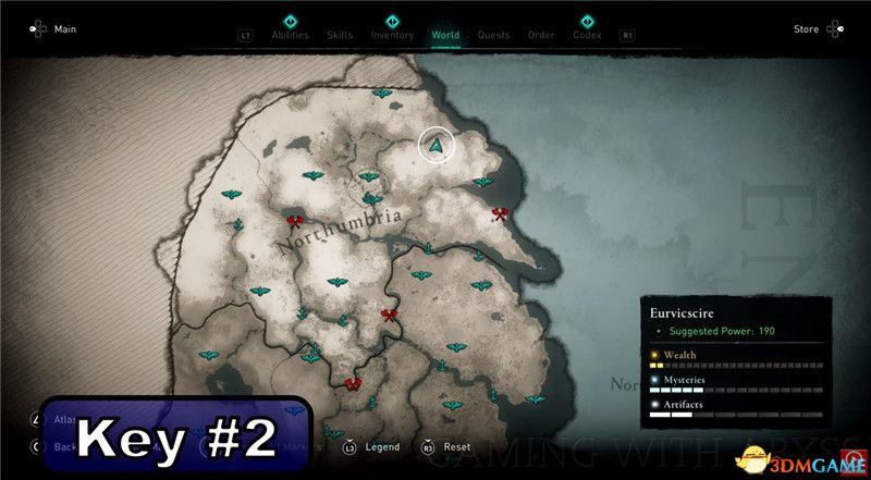 《刺客信条：英灵殿》全收集图文攻略 全财富神秘传说文物装备技能等收集品位置