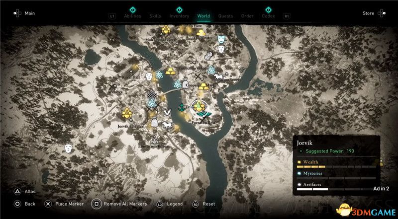 《刺客信条：英灵殿》全收集图文攻略 全财富神秘传说文物装备技能等收集品位置