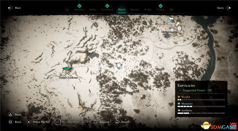 《刺客信条：英灵殿》全收集图文攻略 全财富神秘传说文物装备技能等收集品位置