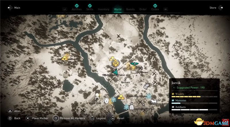 《刺客信条：英灵殿》全收集图文攻略 全财富神秘传说文物装备技能等收集品位置