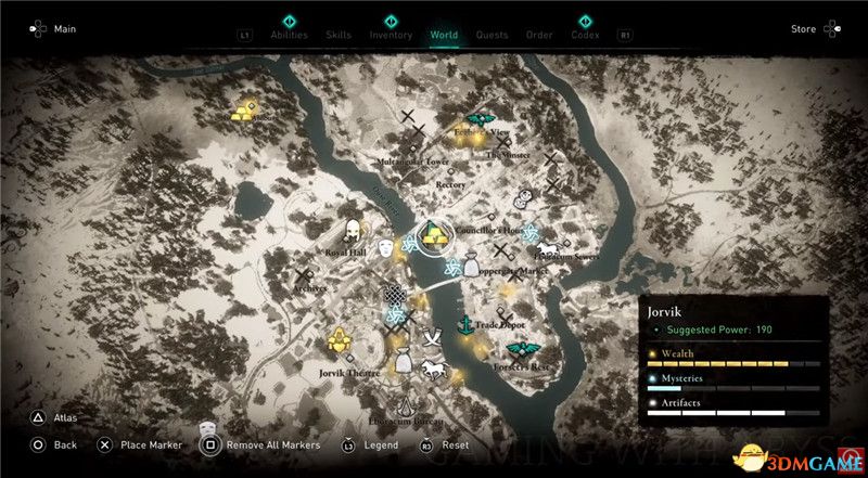 《刺客信条：英灵殿》全收集图文攻略 全财富神秘传说文物装备技能等收集品位置