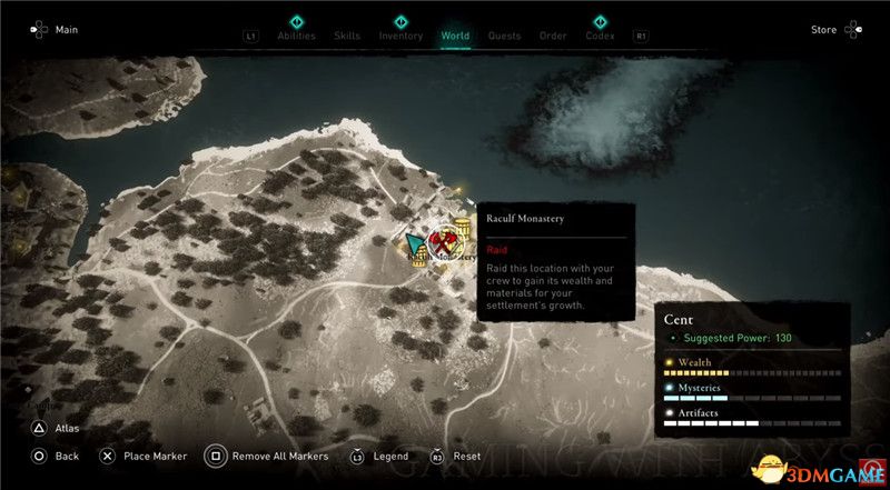 《刺客信条：英灵殿》全收集图文攻略 全财富神秘传说文物装备技能等收集品位置