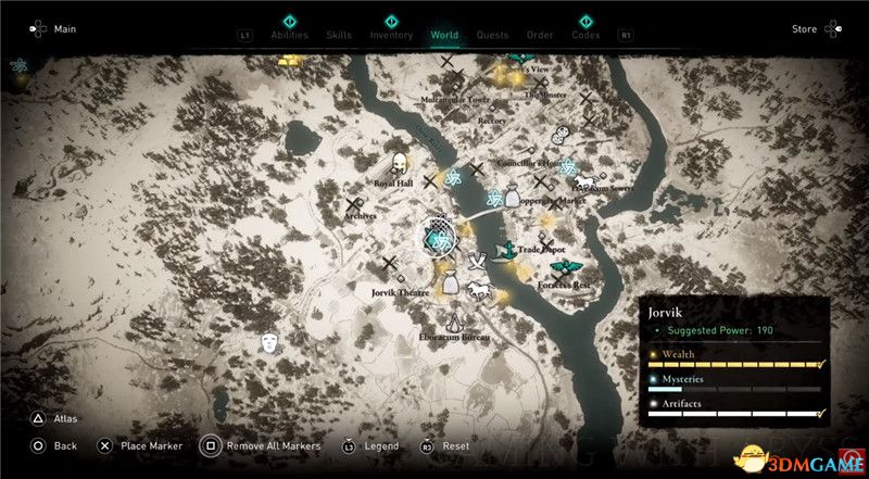 《刺客信条：英灵殿》全收集图文攻略 全财富神秘传说文物装备技能等收集品位置