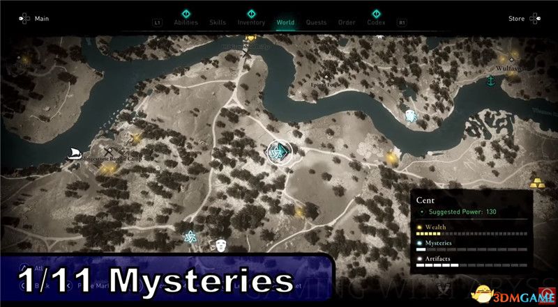 《刺客信条：英灵殿》全收集图文攻略 全财富神秘传说文物装备技能等收集品位置