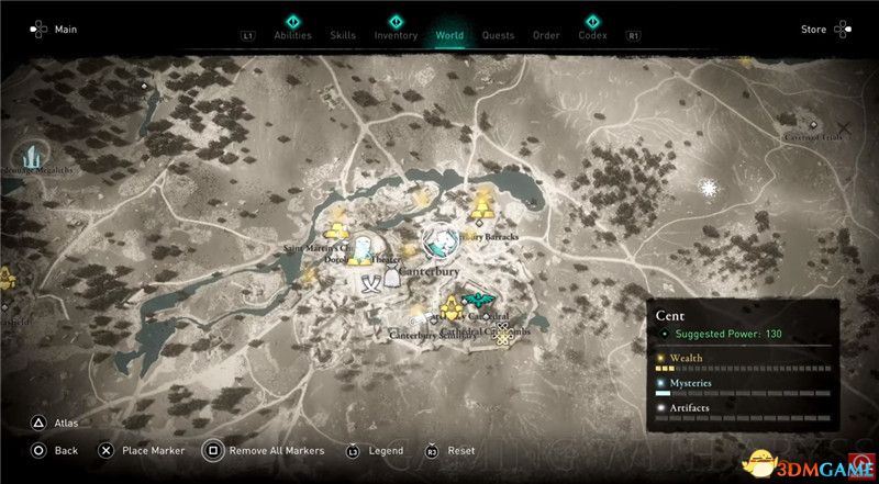 《刺客信条：英灵殿》全收集图文攻略 全财富神秘传说文物装备技能等收集品位置