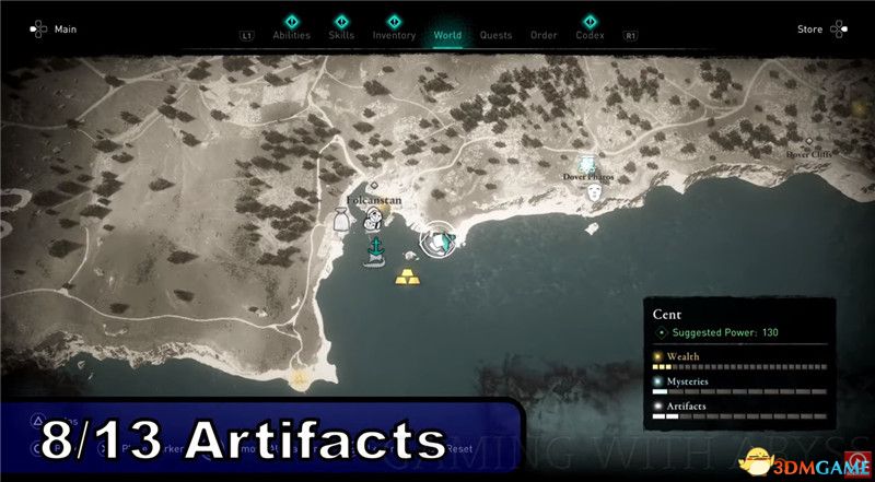 《刺客信条：英灵殿》全收集图文攻略 全财富神秘传说文物装备技能等收集品位置