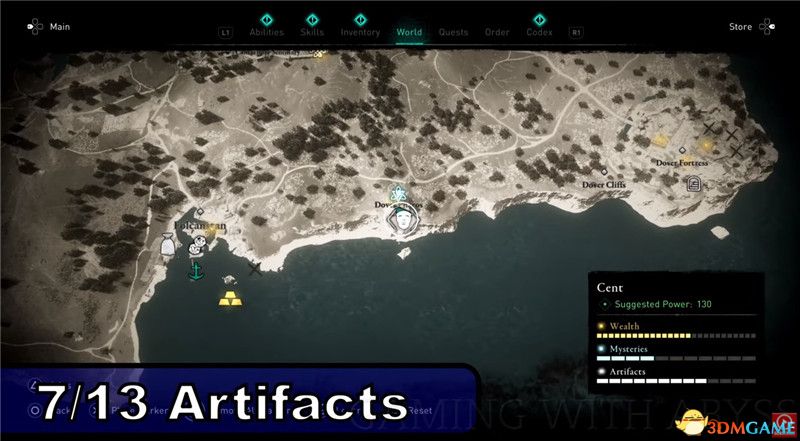 《刺客信条：英灵殿》全收集图文攻略 全财富神秘传说文物装备技能等收集品位置