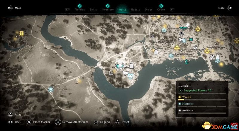 《刺客信条：英灵殿》全收集图文攻略 全财富神秘传说文物装备技能等收集品位置