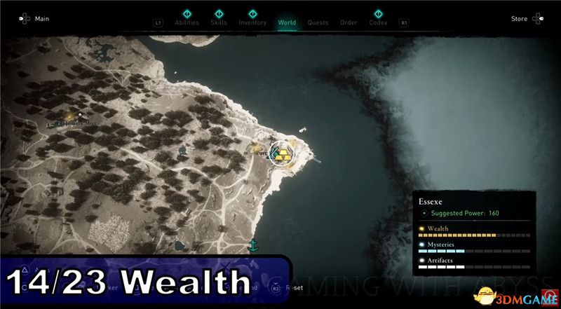 《刺客信条：英灵殿》全收集图文攻略 全财富神秘传说文物装备技能等收集品位置