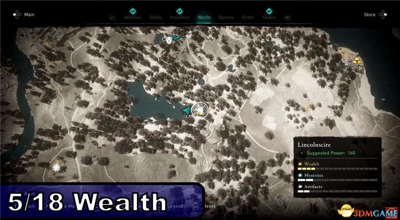 《刺客信条：英灵殿》全收集图文攻略 全财富神秘传说文物装备技能等收集品位置