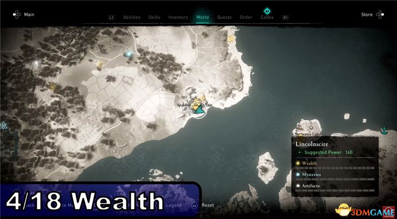 《刺客信条：英灵殿》全收集图文攻略 全财富神秘传说文物装备技能等收集品位置