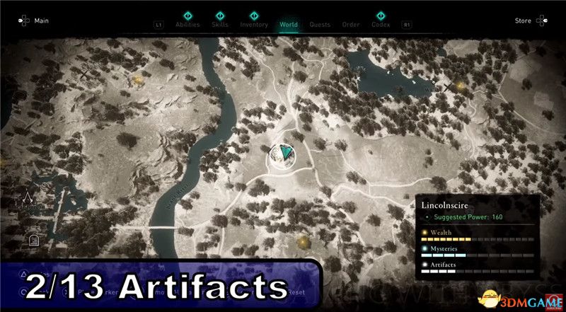 《刺客信条：英灵殿》全收集图文攻略 全财富神秘传说文物装备技能等收集品位置