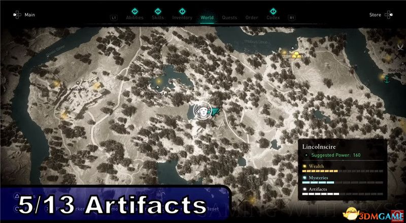 《刺客信条：英灵殿》全收集图文攻略 全财富神秘传说文物装备技能等收集品位置