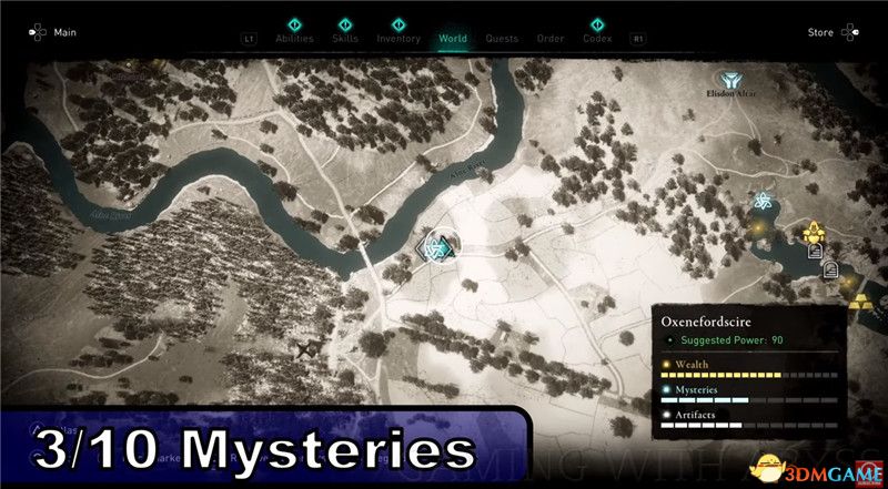 《刺客信条：英灵殿》全收集图文攻略 全财富神秘传说文物装备技能等收集品位置