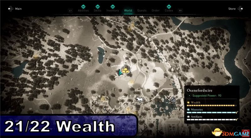 《刺客信条：英灵殿》全收集图文攻略 全财富神秘传说文物装备技能等收集品位置
