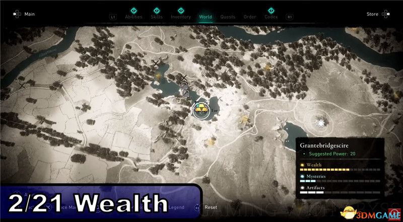 《刺客信条：英灵殿》全收集图文攻略 全财富神秘传说文物装备技能等收集品位置