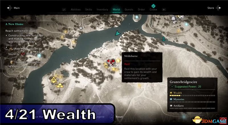 《刺客信条：英灵殿》全收集图文攻略 全财富神秘传说文物装备技能等收集品位置