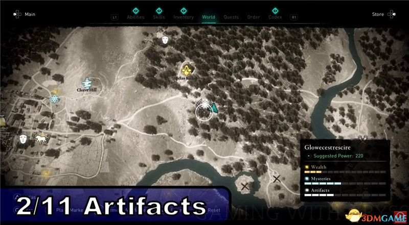 《刺客信条：英灵殿》全收集图文攻略 全财富神秘传说文物装备技能等收集品位置