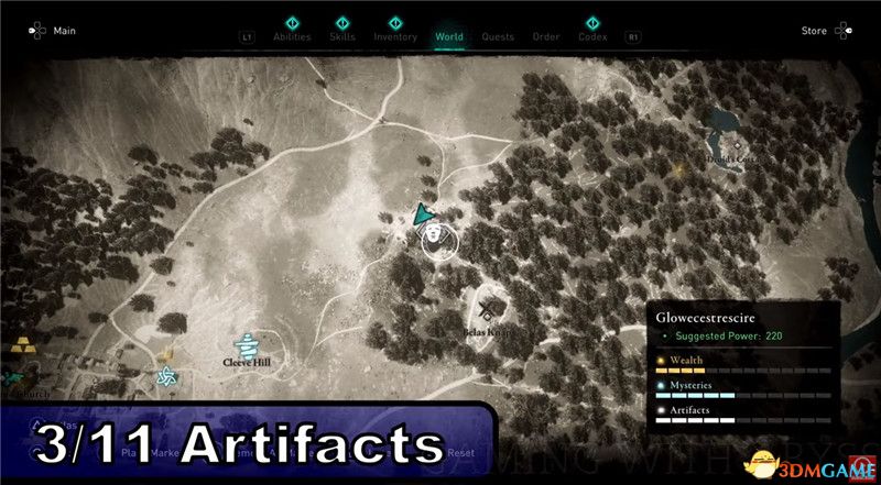 《刺客信条：英灵殿》全收集图文攻略 全财富神秘传说文物装备技能等收集品位置