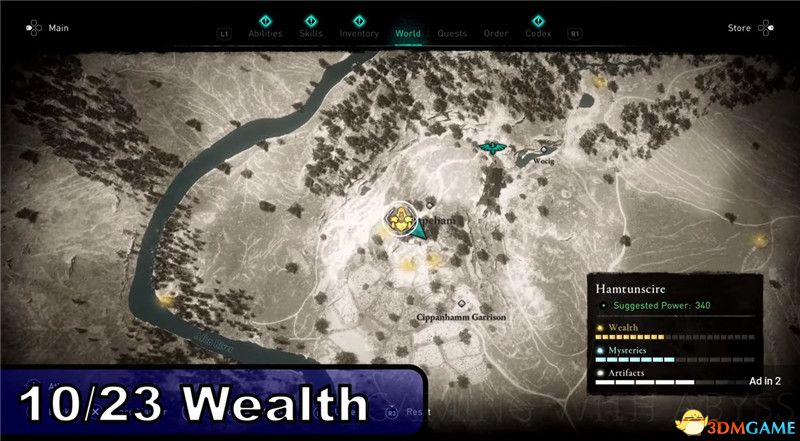 《刺客信条：英灵殿》全收集图文攻略 全财富神秘传说文物装备技能等收集品位置