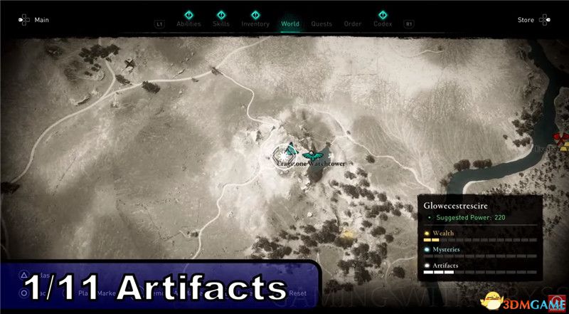 《刺客信条：英灵殿》全收集图文攻略 全财富神秘传说文物装备技能等收集品位置