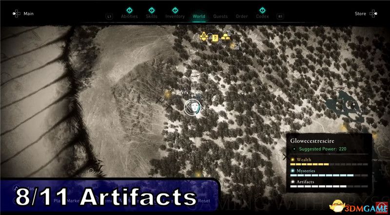 《刺客信条：英灵殿》全收集图文攻略 全财富神秘传说文物装备技能等收集品位置