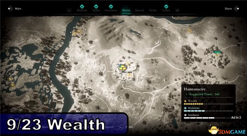 《刺客信条：英灵殿》全收集图文攻略 全财富神秘传说文物装备技能等收集品位置