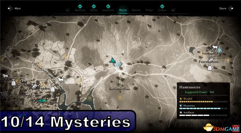 《刺客信条：英灵殿》全收集图文攻略 全财富神秘传说文物装备技能等收集品位置