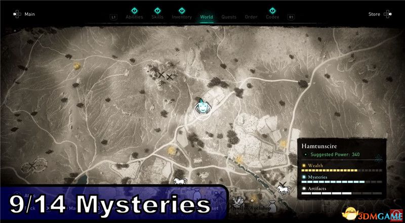 《刺客信条：英灵殿》全收集图文攻略 全财富神秘传说文物装备技能等收集品位置