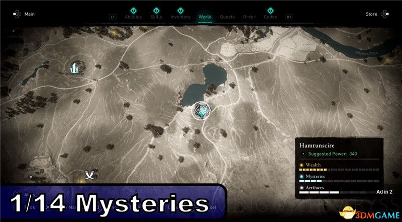 《刺客信条：英灵殿》全收集图文攻略 全财富神秘传说文物装备技能等收集品位置