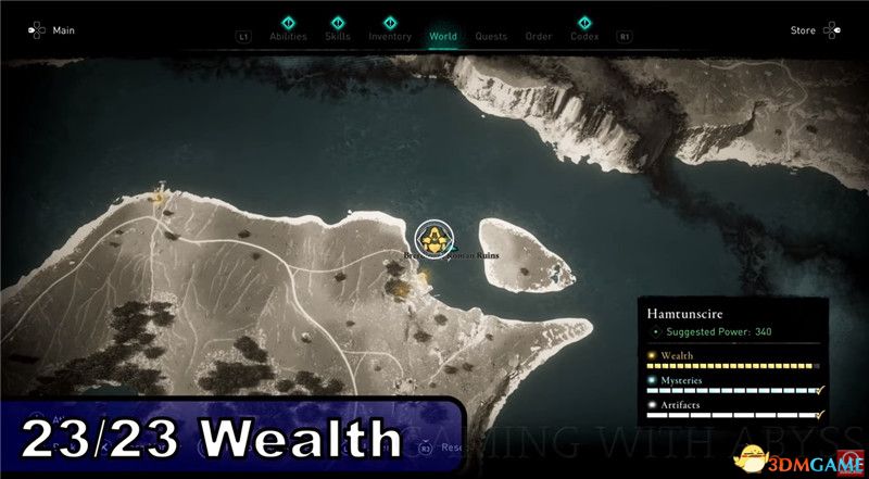 《刺客信条：英灵殿》全收集图文攻略 全财富神秘传说文物装备技能等收集品位置