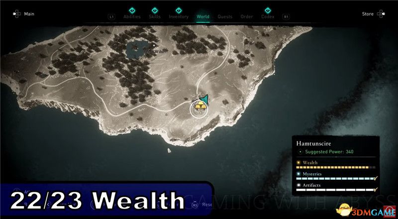 《刺客信条：英灵殿》全收集图文攻略 全财富神秘传说文物装备技能等收集品位置
