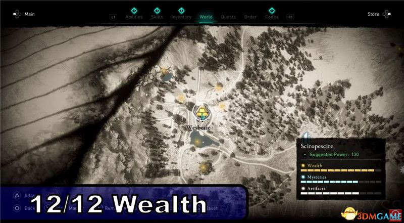 《刺客信条：英灵殿》全收集图文攻略 全财富神秘传说文物装备技能等收集品位置