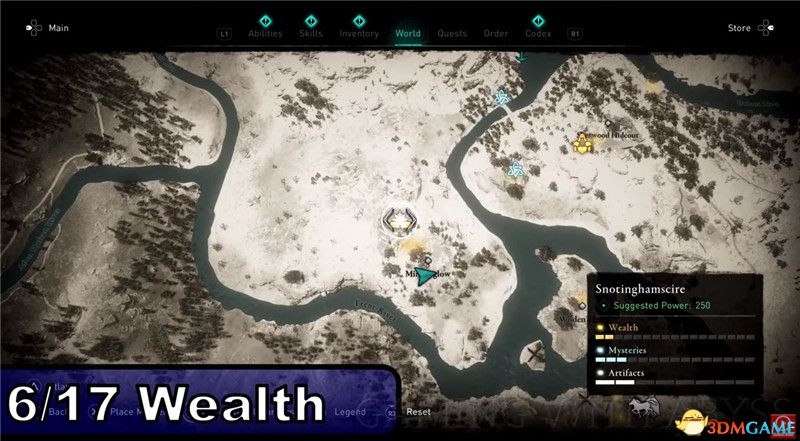 《刺客信条：英灵殿》全收集图文攻略 全财富神秘传说文物装备技能等收集品位置